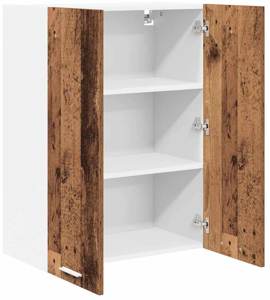 vidaXL Κρεμαστό ντουλάπι με αποθήκευση Παλιό ξύλο 60 x 31 x 80 εκ.