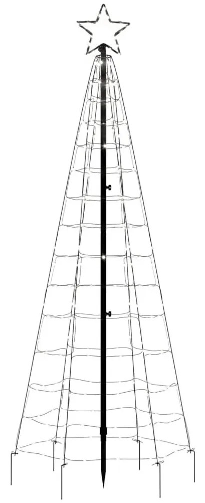 vidaXL Χριστουγεννιάτικο δέντρο LED με αιχμές 220 LED Ψυχρό Λευκό