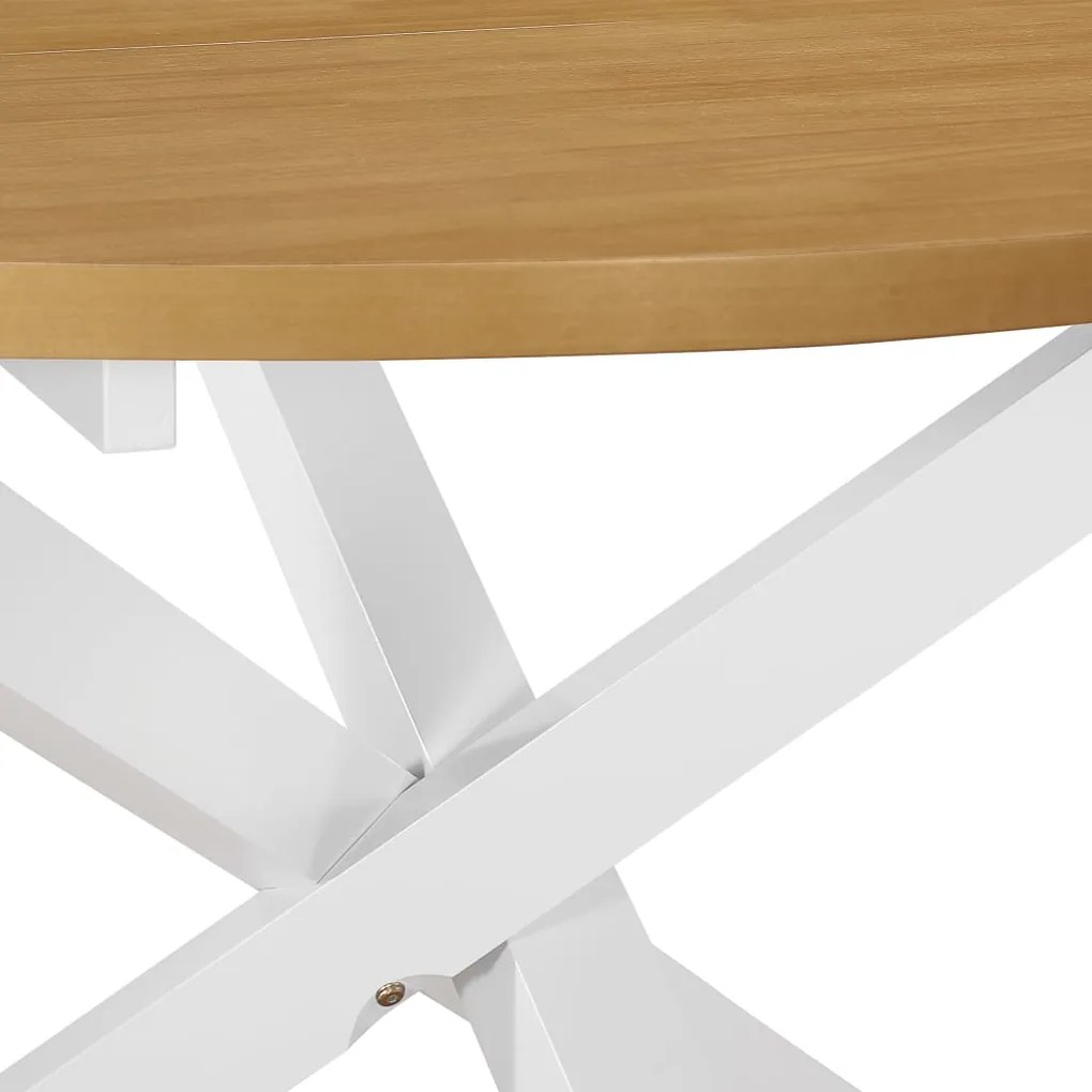 vidaXL Τραπεζαρία Λευκή 120 x 75 εκ. από MDF