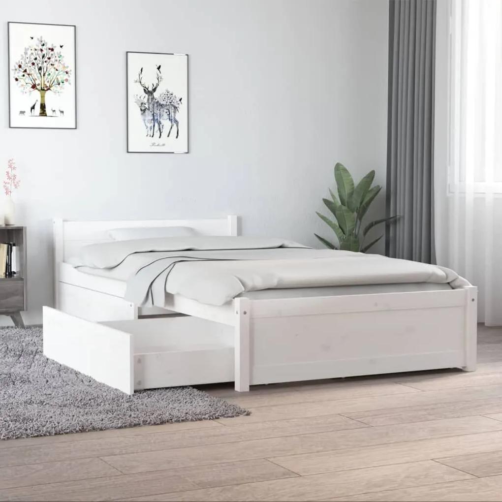 Πλαίσιο Κρεβατιού με Συρτάρια Λευκό 90 x 190 εκ Single - Λευκό