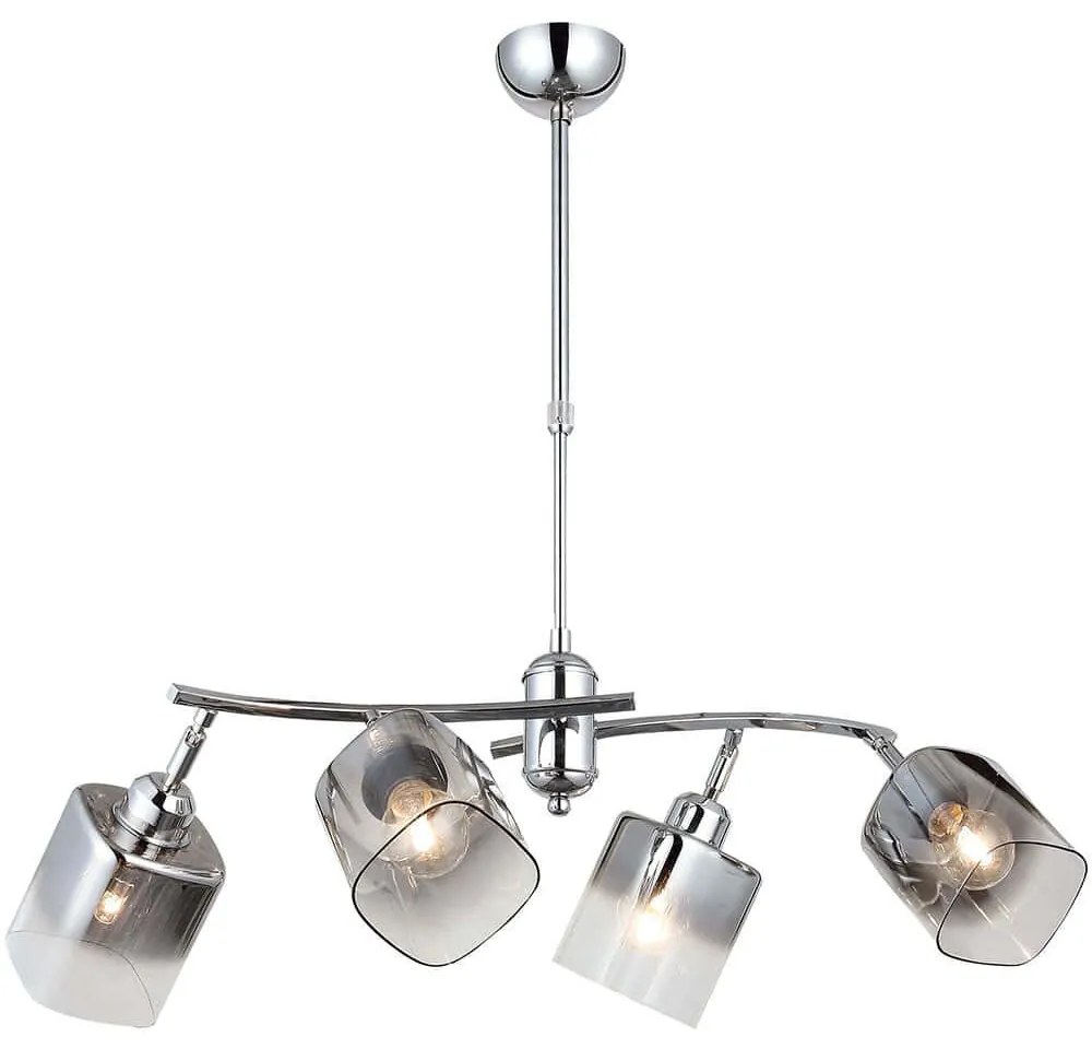 Φωτιστικό Οροφής Derma 341LCA1151 73x78cm 4xE27 40W Chrome Opviq