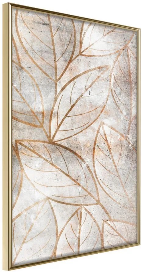 Αφίσα - Copper Leaves - 20x30 - Χρυσό - Χωρίς πασπαρτού