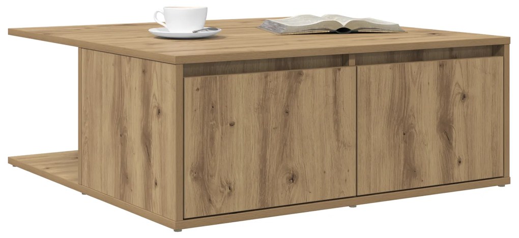 vidaXL Τραπεζάκι σαλονιού with Drawer artisan δρυς 80 x 80 x 31 cm
