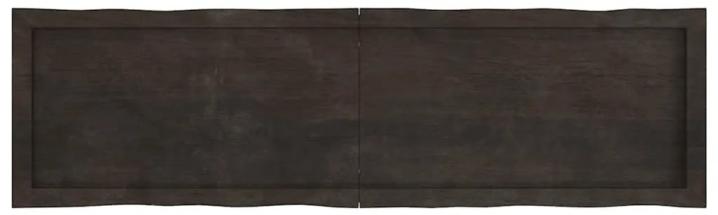 vidaXL Επιφ Τραπεζιού Αν Καφέ 140x40x(2-6)εκ.Ακατέργ. Μασίφ Ξύλο Δρυός