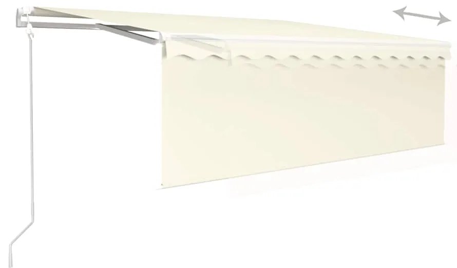 vidaXL Τέντα Συρόμενη Αυτόματη με Σκίαστρο Κρεμ 4 x 3 μ.