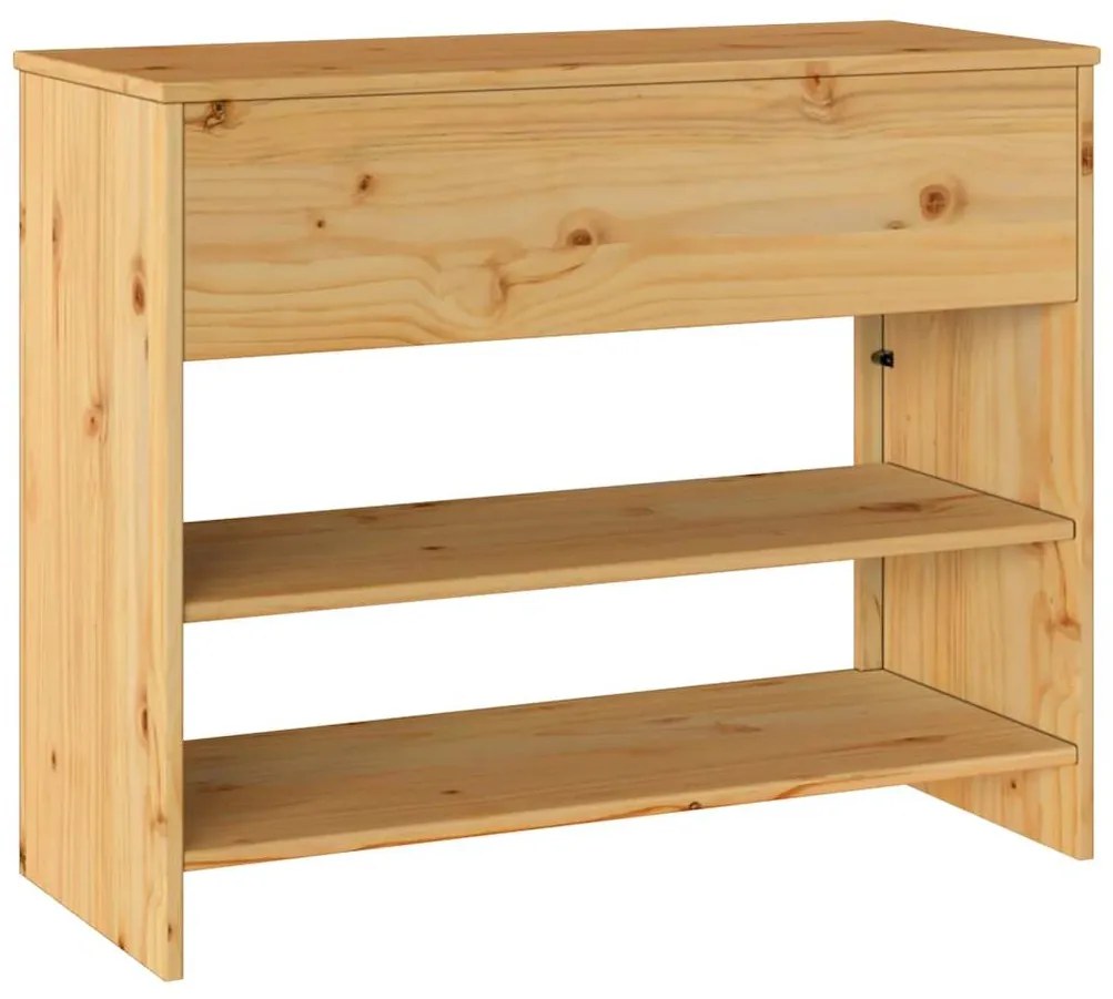vidaXL Τραπέζι κονσόλας Δρυς 89.5 x 37 x 73 εκ Μασίφ ξύλο πεύκου