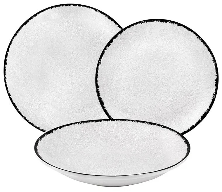 Σερβίτσιο Πιάτων Πορσελάνης Moon Shade Λευκό Oriana Ferelli – 18τμχ