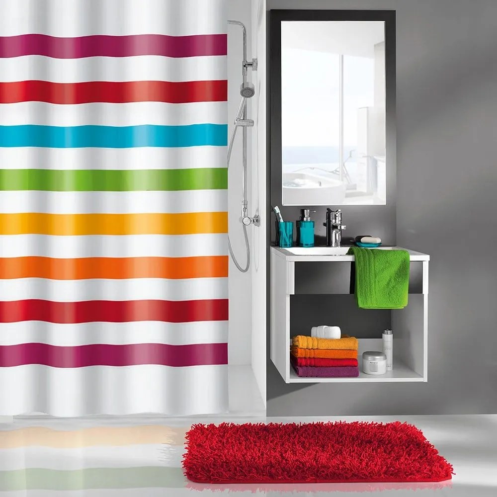 Κουρτίνα Μπάνιου Select 5255 Multicolor Kleine Wolke 180Πx200Υ 180x200cm Πολυέστερ