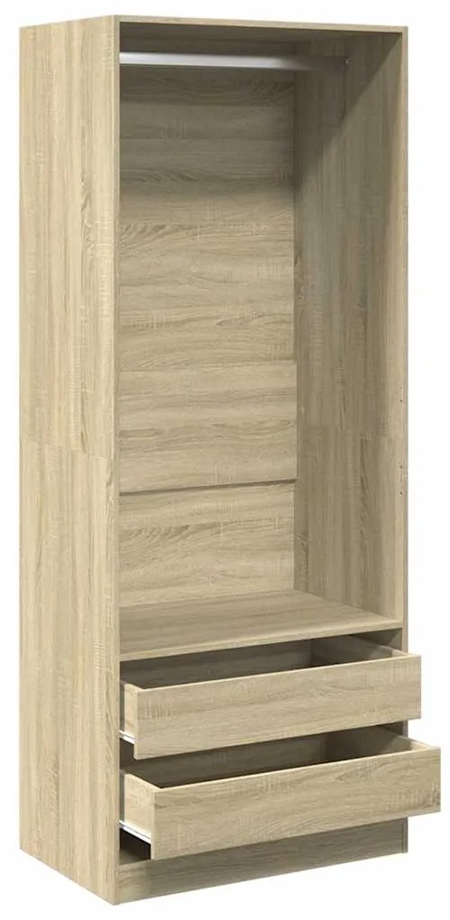 Ντουλάπα Χρώμα Sonoma Δρυς 80x50x200 εκ. από Επεξ. Ξύλο 3307749