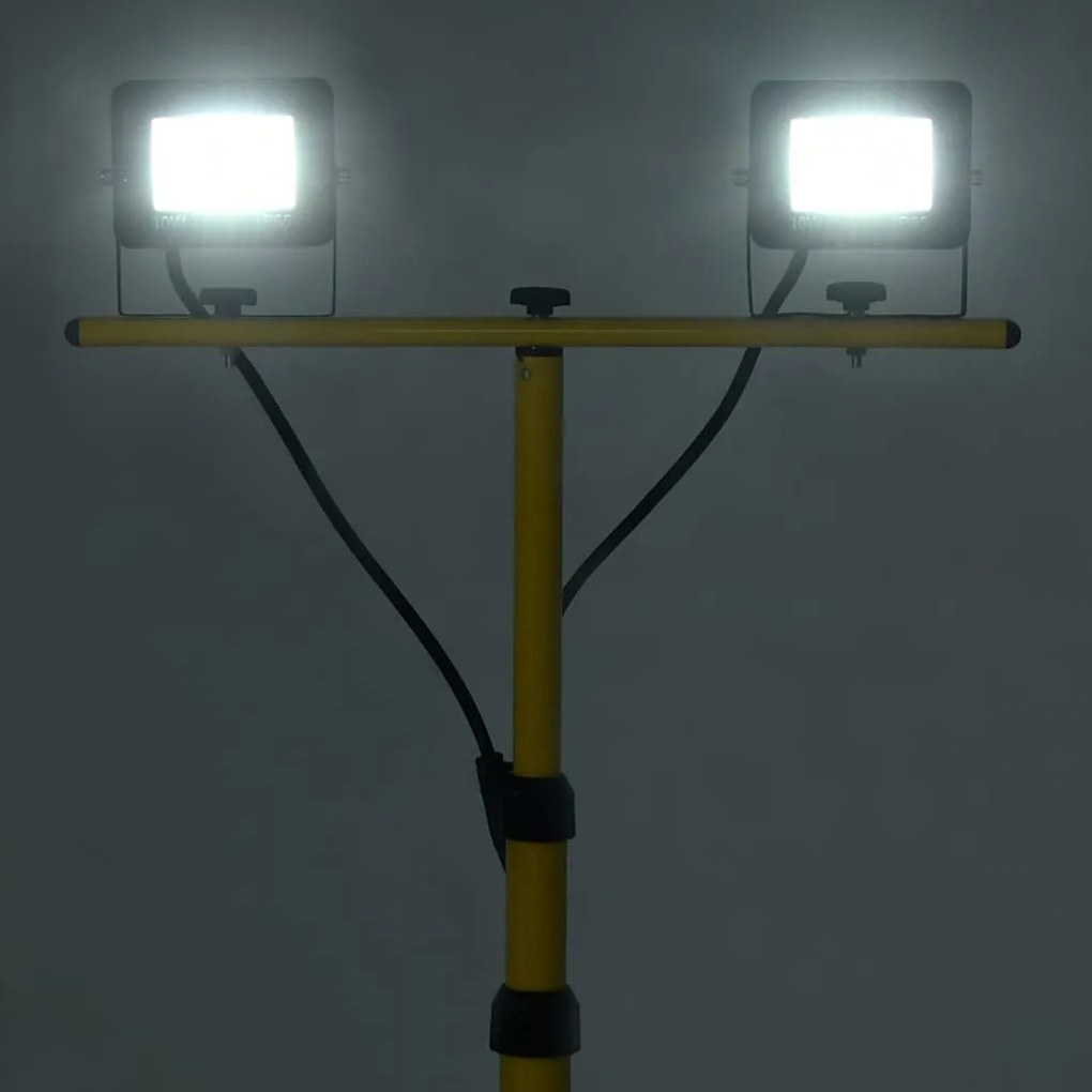 vidaXL Προβολέας LED με Τρίποδο Ψυχρό Λευκό 2 x 10 W