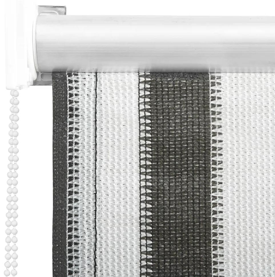 312679  OUTDOOR ROLLER BLIND 60X140 CM ANTHRACITE AND WHITE STRIPE 312679