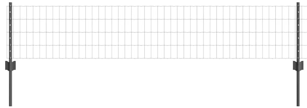 vidaXL Τεντώτο με στήριγμα Γκρι 0,4 x 50 μ. Χάλυβας και PVC