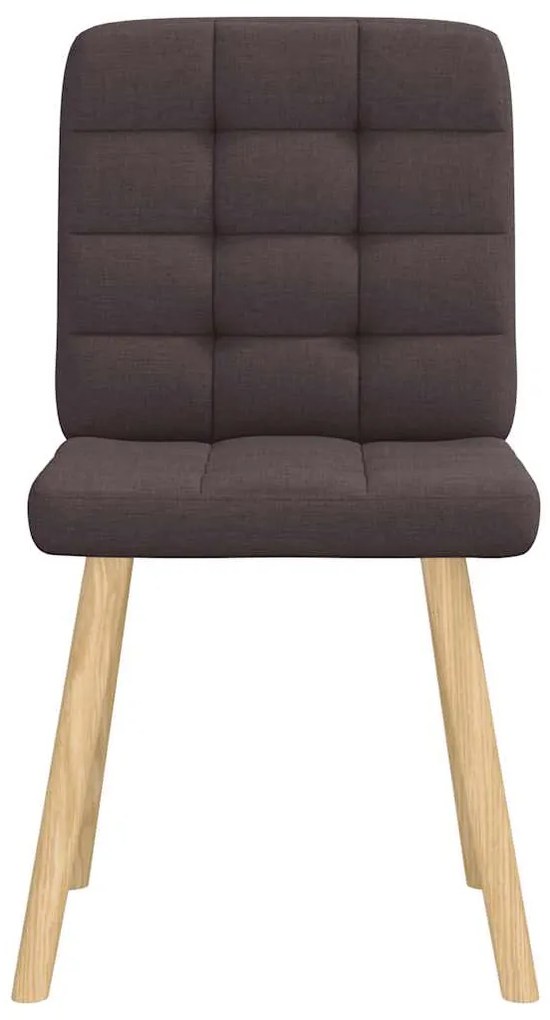 vidaXL Καρέκλες Τραπεζαρίας 6 τεμ. Σκούρο Καφέ Υφασμάτινες