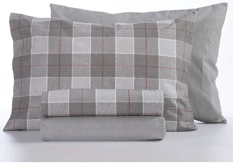 Σετ Σεντόνια Φανελένια King Size 270x260 Wildville Grey 5205495536842