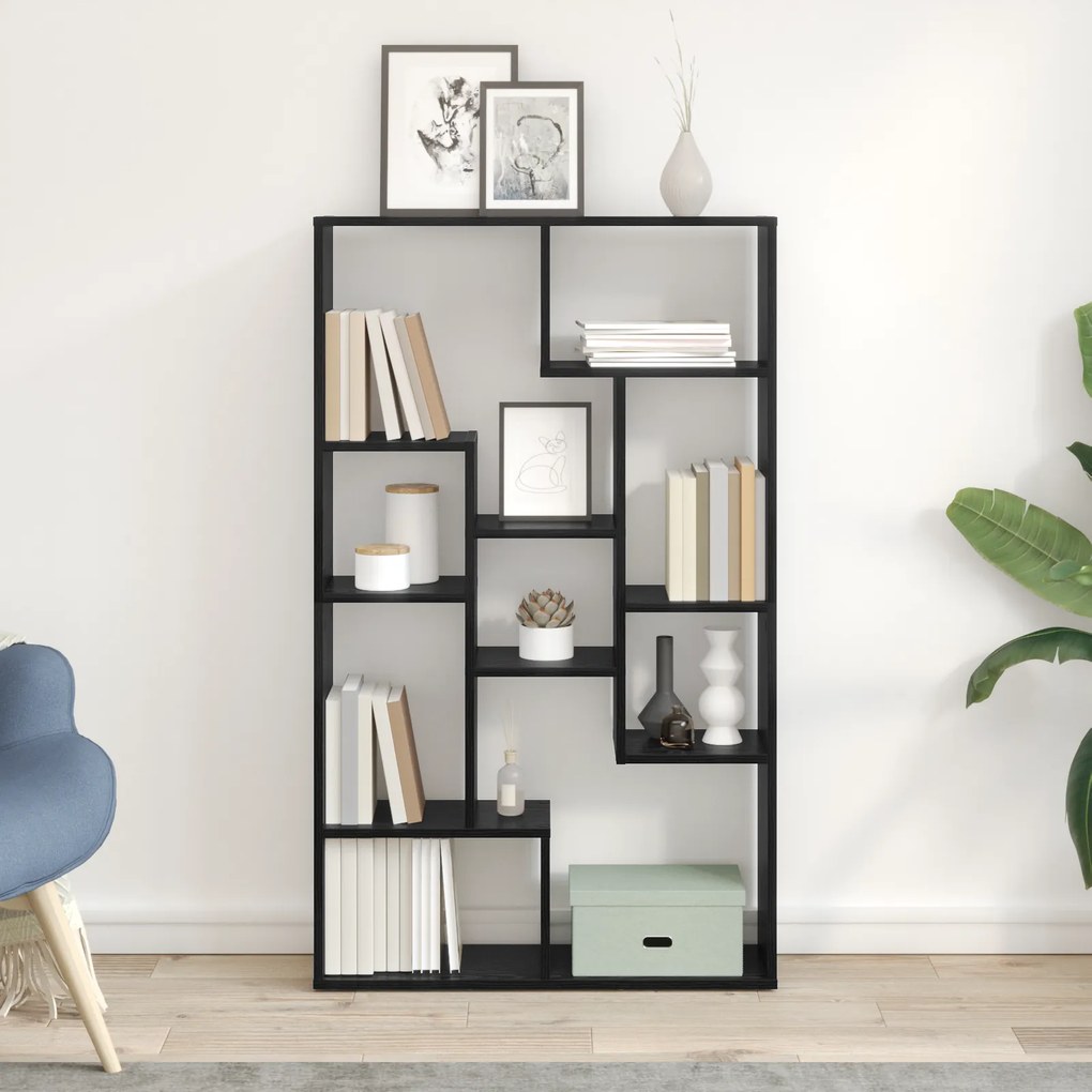 vidaXL Ράφι Μαύρης Βελανιδιάς 72x20x120 εκ. Επεξεργασμένο Ξύλο
