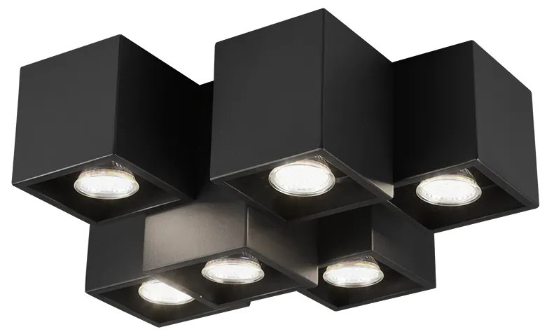 Σποτ Εξάφωτο 6xGU10 Μαύρο Χρώμα Trio Lighting Fernando 604900632