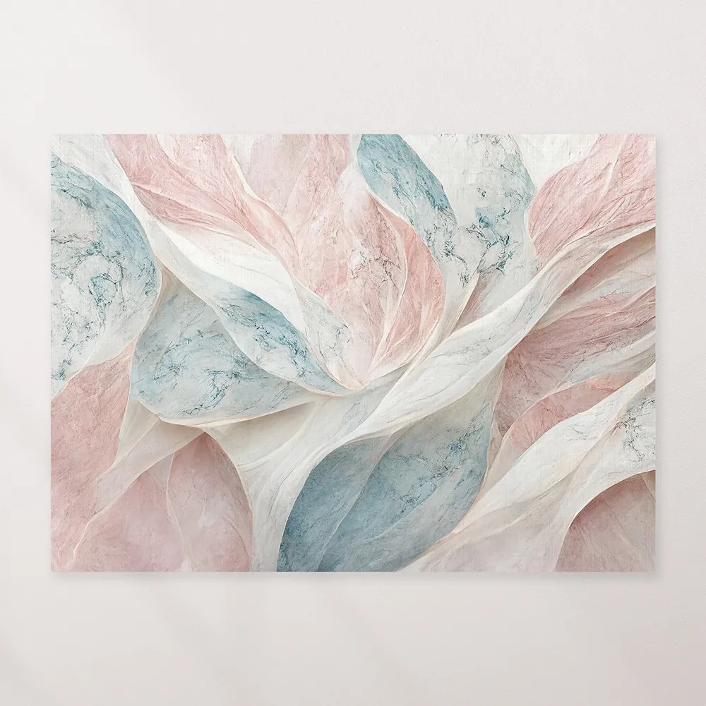 Πίνακας σε καμβά Ροζ Γαλάζια Κύματα KNV2497 30cm x 40cm