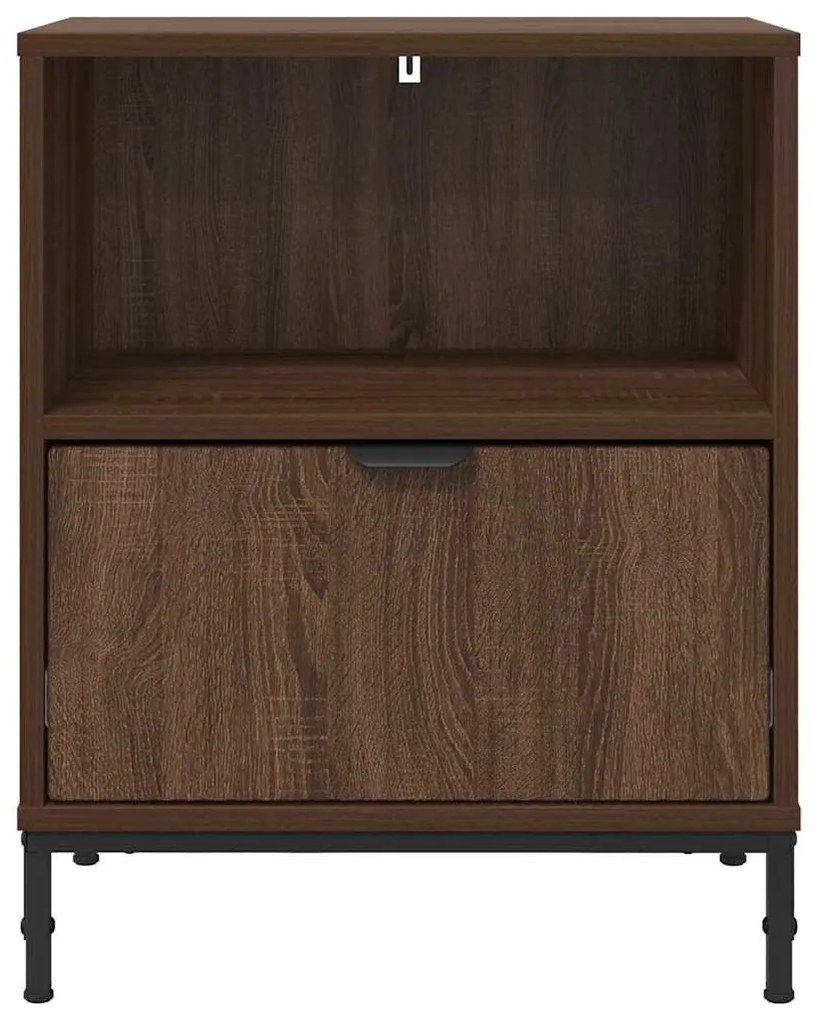 vidaXL Κομοδίνα 2 pcs Καφέ δρυς 49 x 36 x 61 εκ Επεξεργασμένο ξύλο