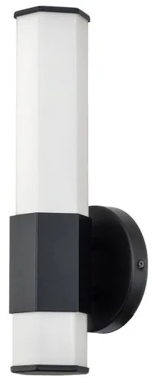 Απλίκα Φωτιστικό Μπάνιου LED 12W IP44 Facet Quintiesse Elstead Lighting-QN-FACET-LED1-BK-BATH-Μαύρο QN-FACET-LED1-BK-BATH
