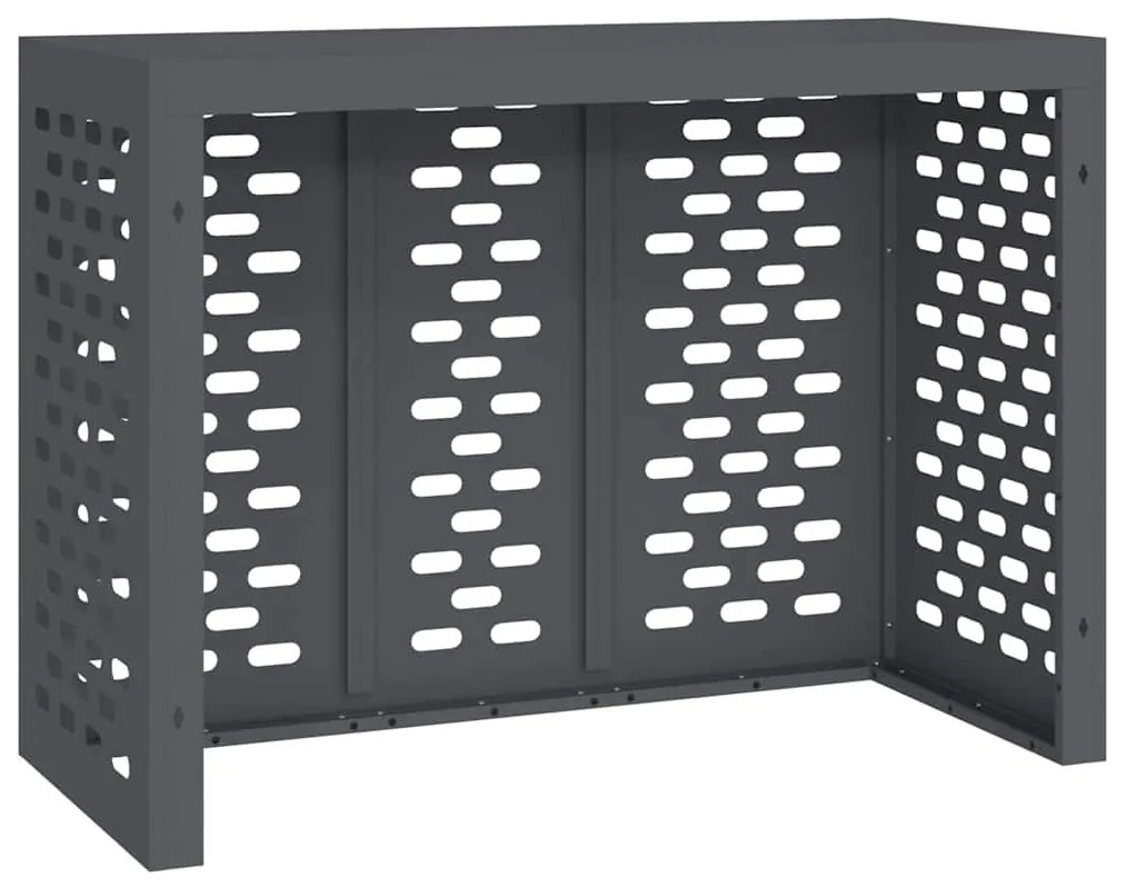 vidaXL Κάλυμμα κλιματιστικού Ανθρακί 110 x 50 x 80 cm Ατσάλι