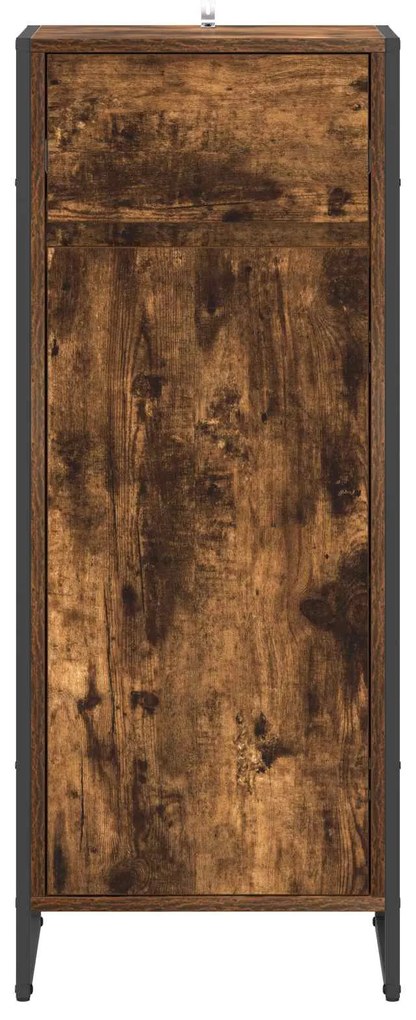 vidaXL Ντουλάπι Μπάνιου με συρτάρι Καπνιστό Δρύς 40 x 30 x 100 εκ