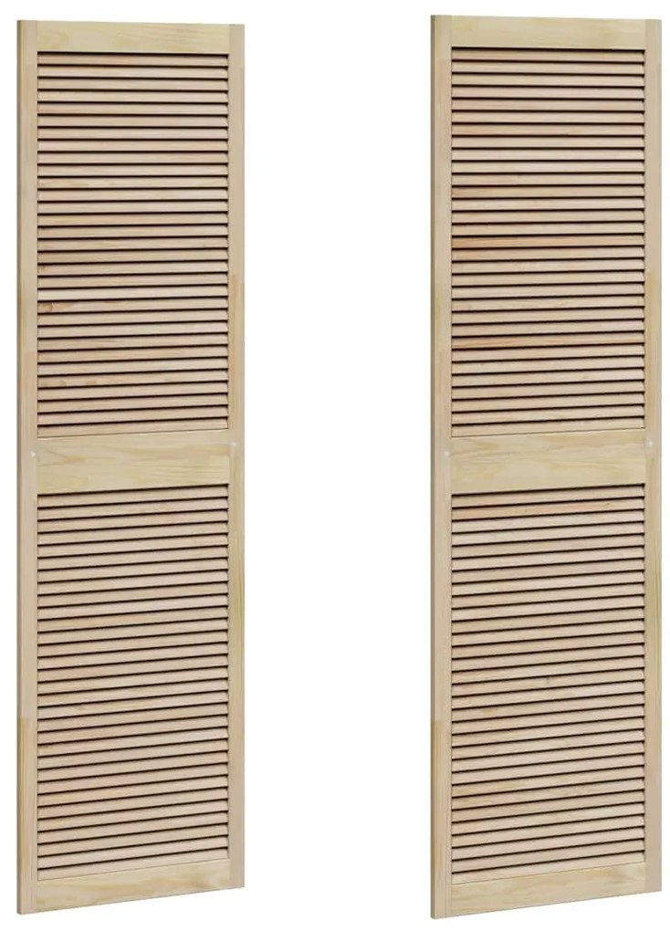 vidaXL Πόρτα Ντουλάπας με πόρτα 2 pcs Φυσικό 140.5 x 2.1 x 49.5 cm