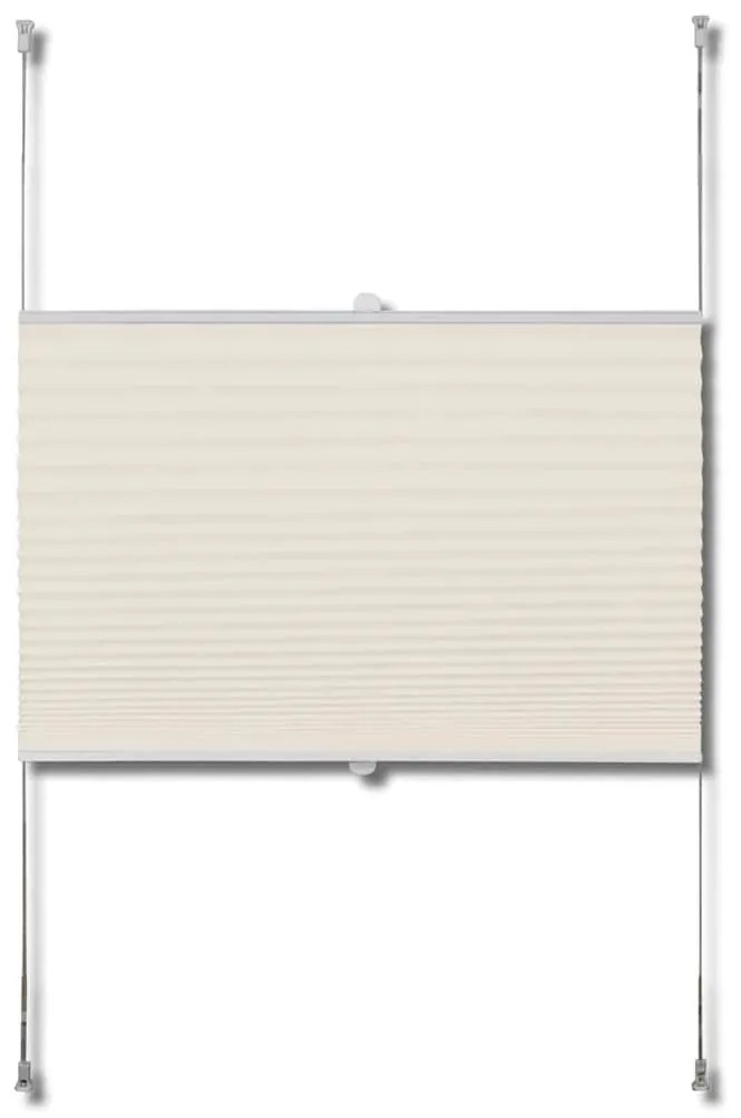vidaXL Πλισέ ρόλερ σκίασης 90x150cm Κρεμ
