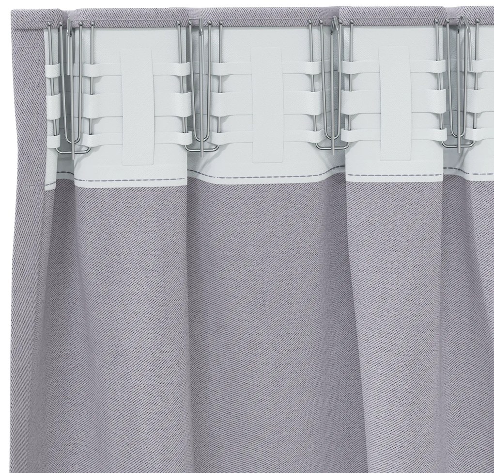 vidaXL Κουρτίνες 2 pcs Μεταλλικό Γκρι 225 x 140 εκ. Πολυεστέρας