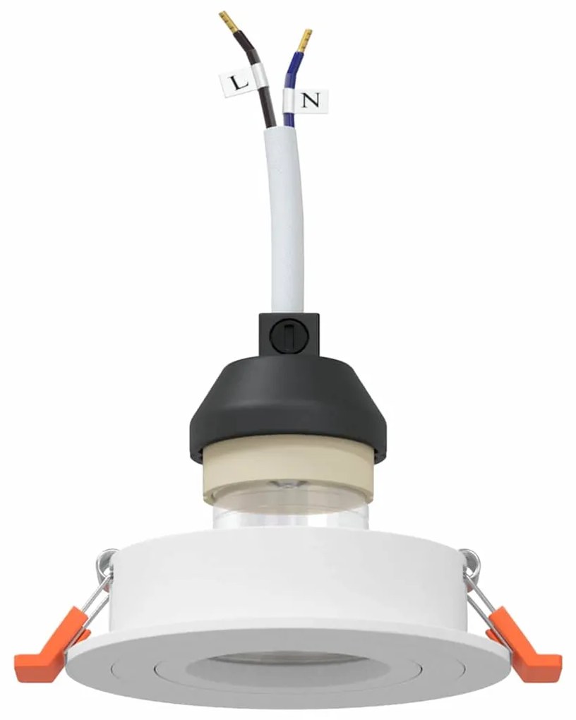 vidaXL Spotlights με προβολείς 6 pcs Λευκό 9 x 9 x cm Αλουμίνιο