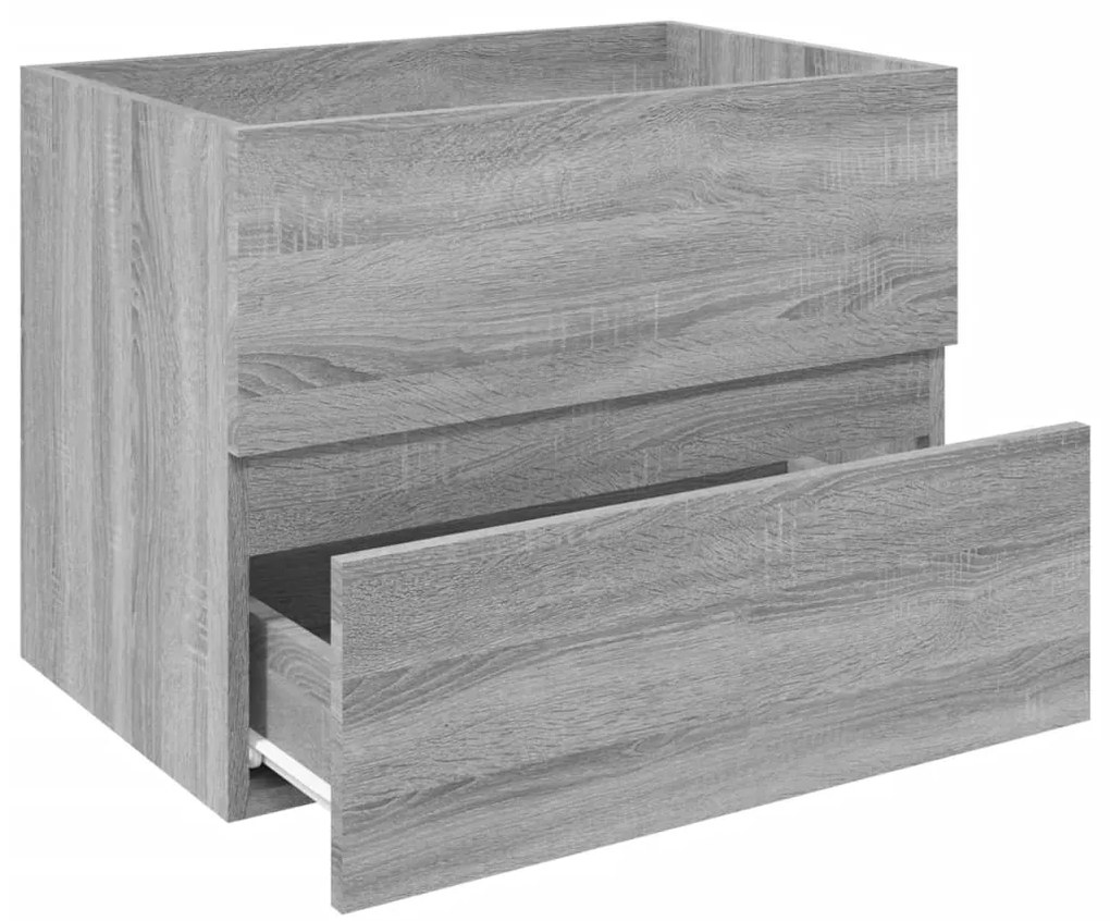 vidaXL Ντουλάπι Νιπτήρα Γκρι Sonoma 60x38,5x45 εκ. Επεξεργασμένο Ξύλο