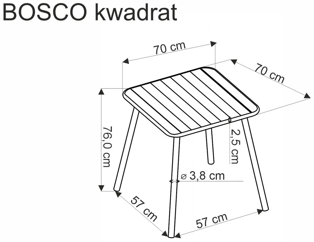 Τραπέζι Boco-Leuko-Μήκος: 70 εκ.