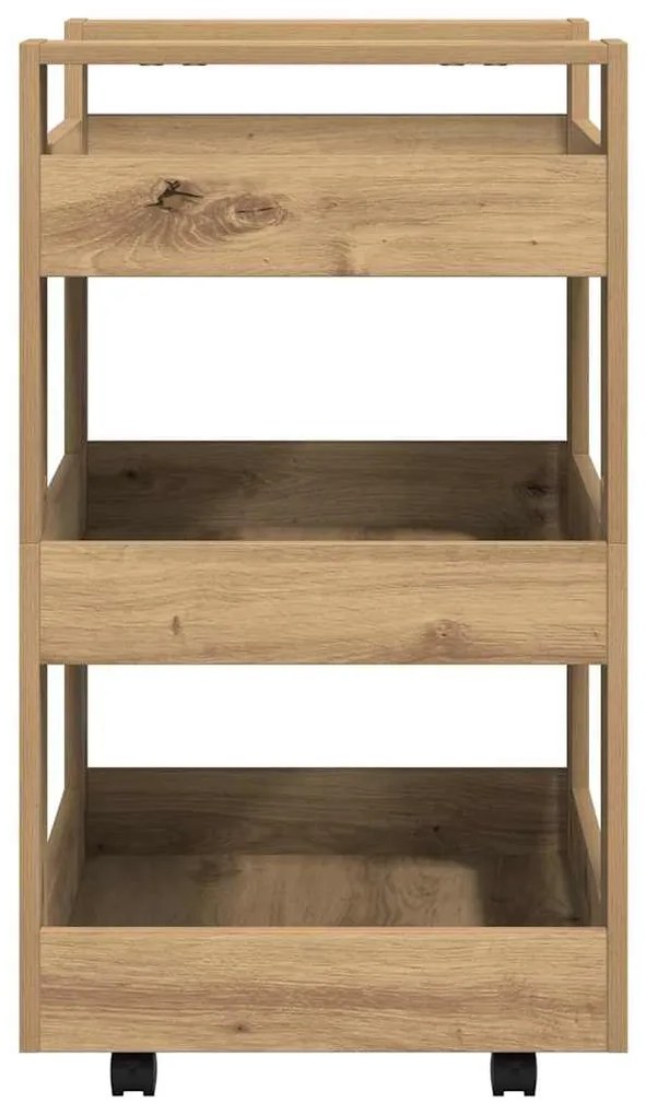 vidaXL Κουζίνα Τρόλεϊ Artisan Oak 60x45x80 εκ. Μηχανική Ξυλεία