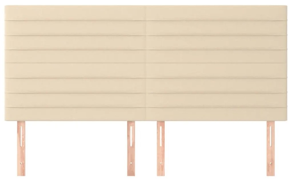 vidaXL Κεφαλάρι Κρεμ 180x5x118/128 εκ. Ύφασμα