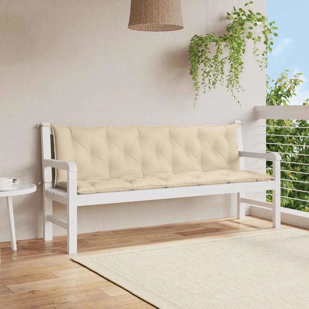 vidaXL Μαξιλάρι Πάγκου Κήπου Γκρι 180x(50+50)x7 εκ. Ύφασμα Oxford