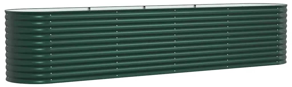 vidaXL Υπερυψωμένη Ζαρντινιέρα Πράσινο 400 x 80 x 81 cm Ατσάλι