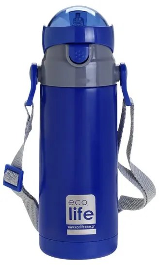 Ecolife Θερμός Παιδικός Kids Thermos 400ml Navy Blue 33-BO-2989