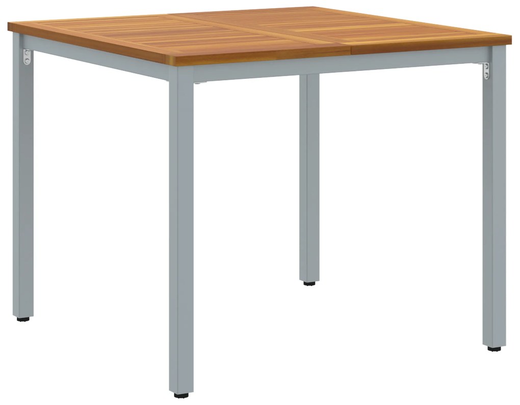 vidaXL Υπαίθρια Τραπέζια Φυσικό και γκρι 90 x 90 x 75 cm