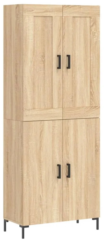vidaXL Ντουλάπι Sonoma δρυς 69,5 x 34 x 180 εκ. από Επεξεργασμένο Ξύλο