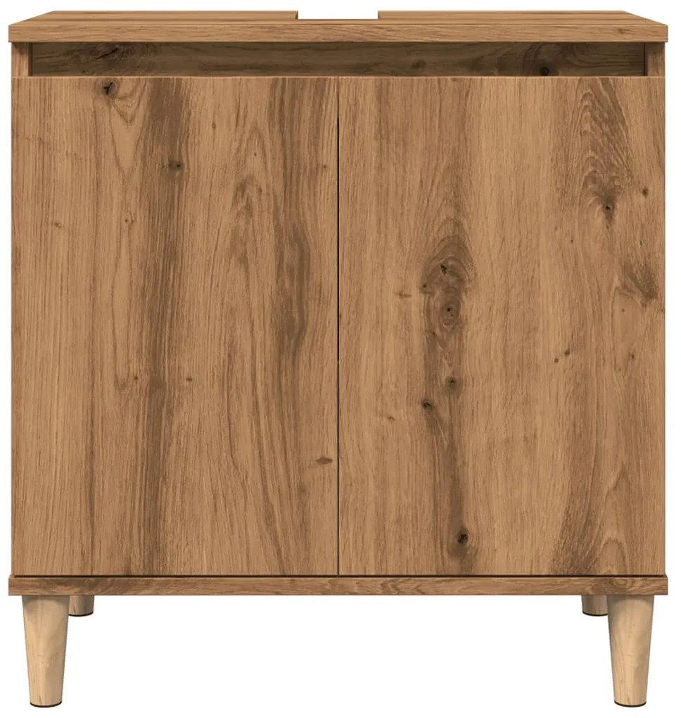 Ντουλάπι Νιπτήρα τεχνίτης Δρυς 58x33x60 εκ. Επεξεργασμένο Ξύλο - Καφέ