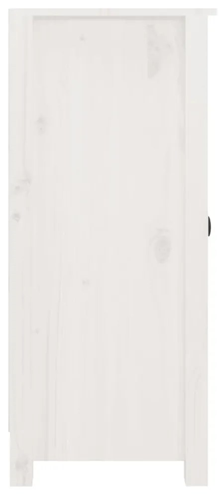 vidaXL Συρταριέρες 2 τεμ. Λευκό 40 x 35 x 80 εκ. από Μασίφ Ξύλο Πεύκου