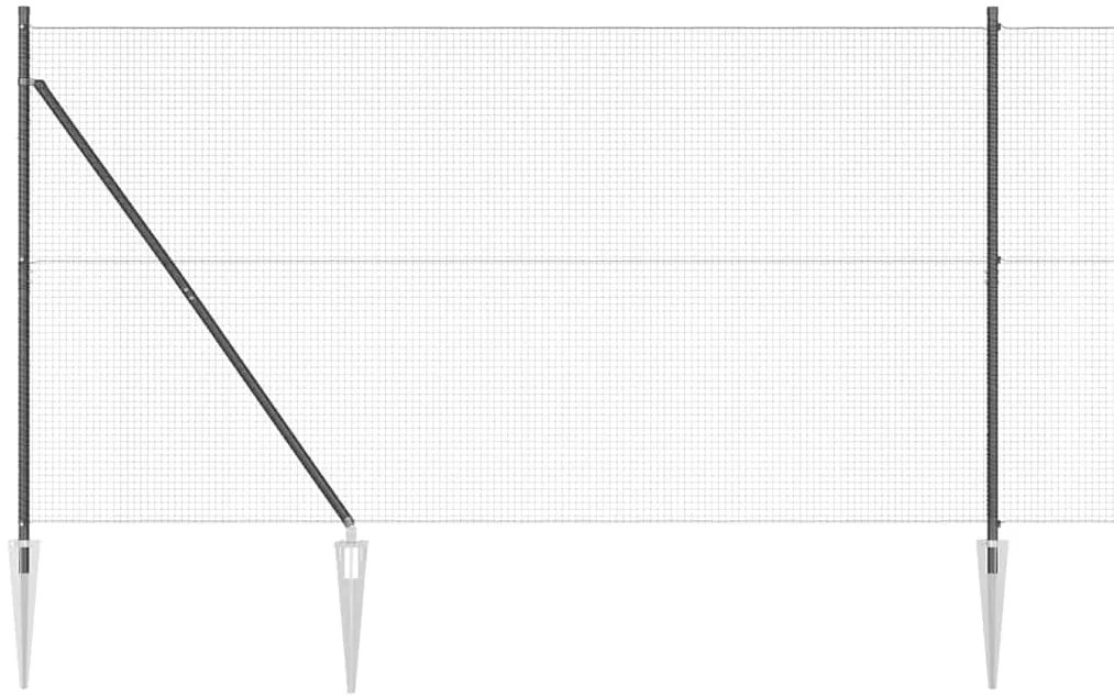 vidaXL Στύλος Περιφράξεων Γκρι 25 x 1,5 μ (19 x 19 χιλ πλέγμα) Ατσάλι