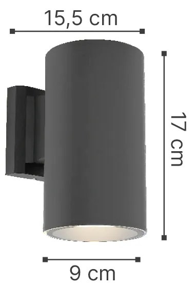 it-Lighting Candler E27 Up or Down Outdoor Light in Anthracite  Color (80203744)