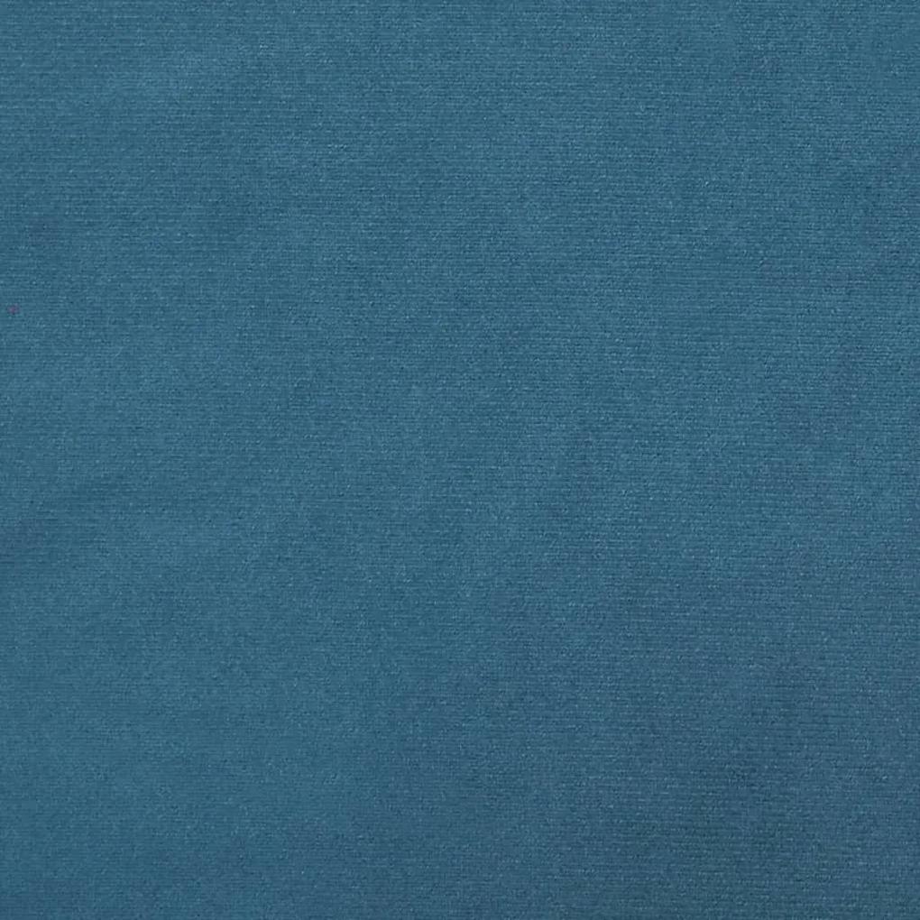 Πλαίσιο Κρεβατιού με Κεφαλάρι Μπλε 200x200 εκ. Βελούδινο - Μπλε