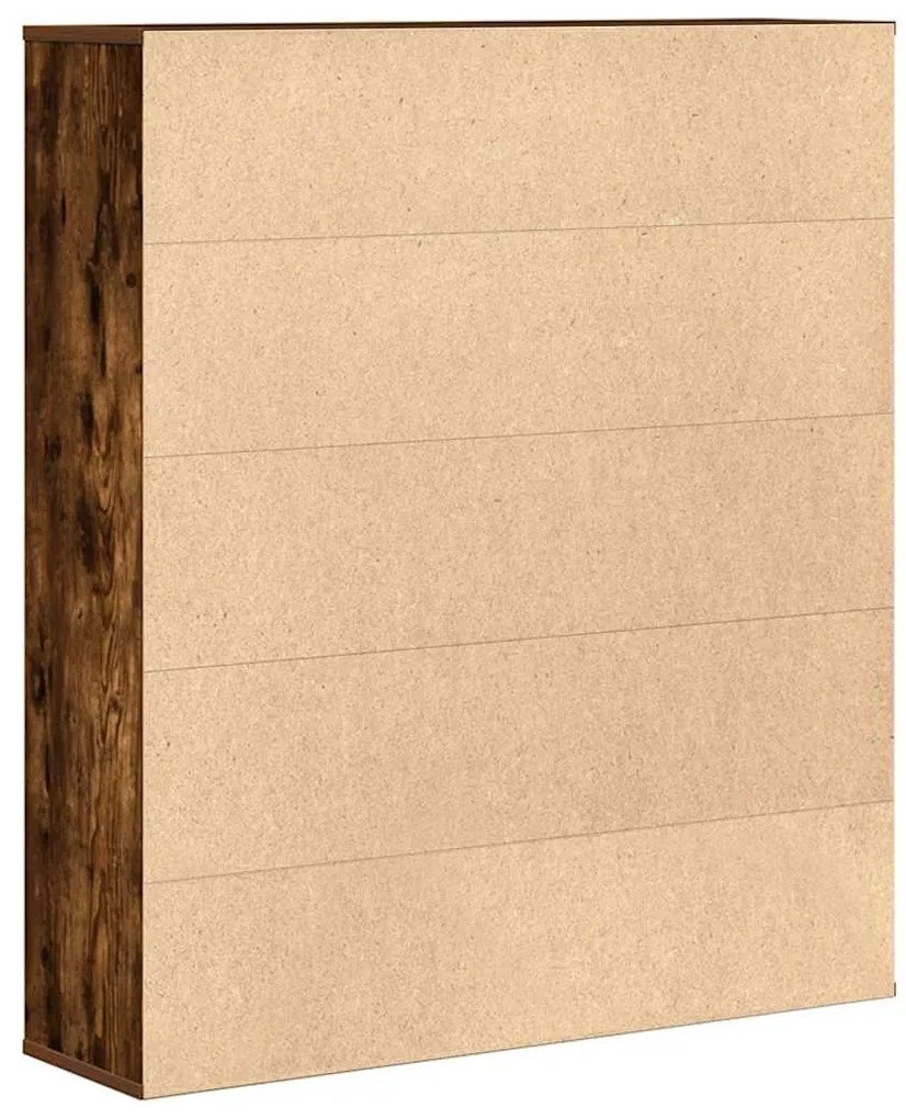 vidaXL Βιβλιοθήκη Καπνιστή Δρυς 89x24x101,5 εκ. από Επεξεργασμένο Ξύλο
