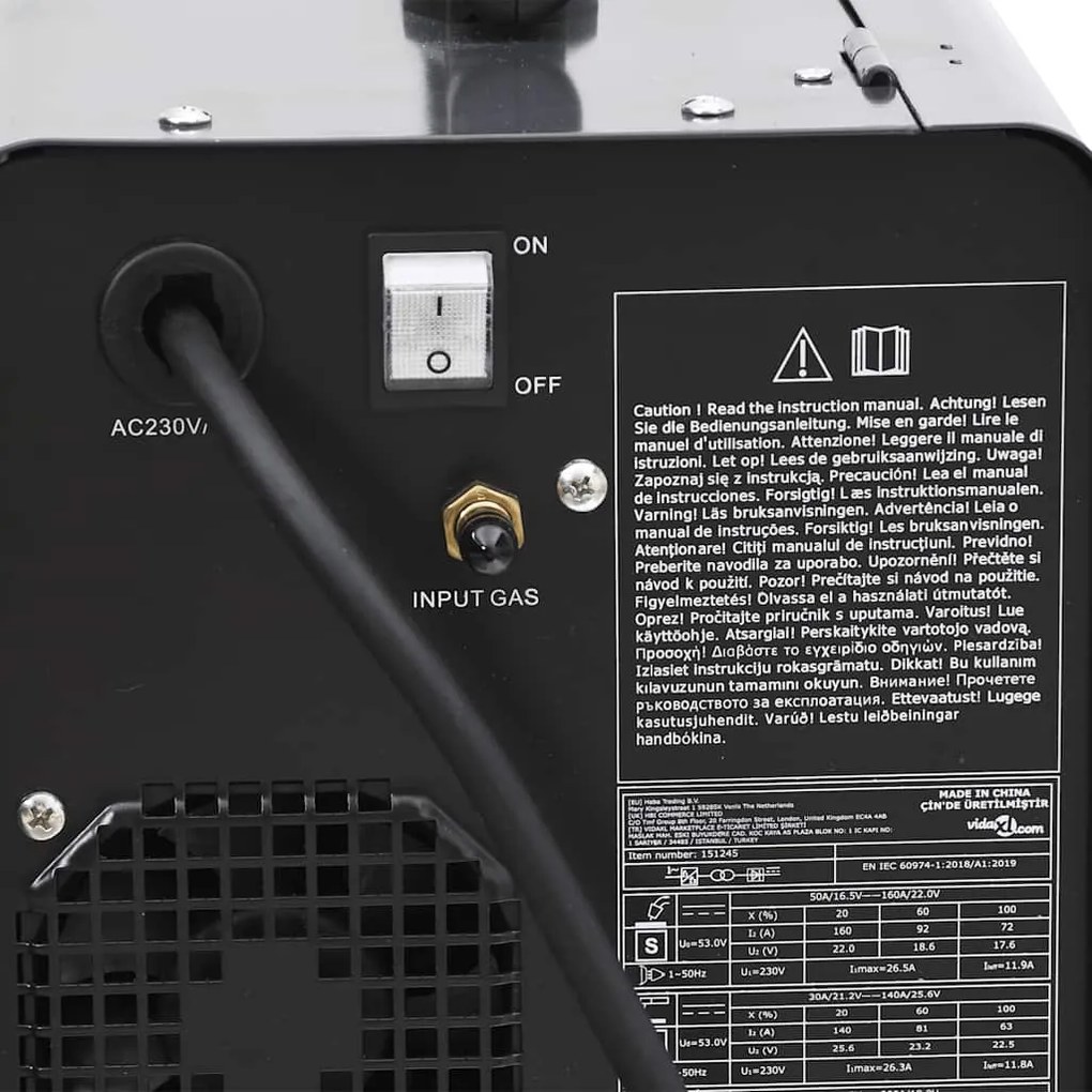 vidaXL Μηχάνημα Συγκόλλησης MIG / MMA / Ανύψωση TIG 200 A