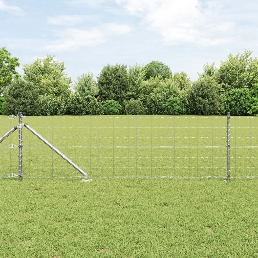 vidaXL Euro Fence με 13 Άγκυρες 0.4x50 m Γαλβανισμένο Ατσάλι