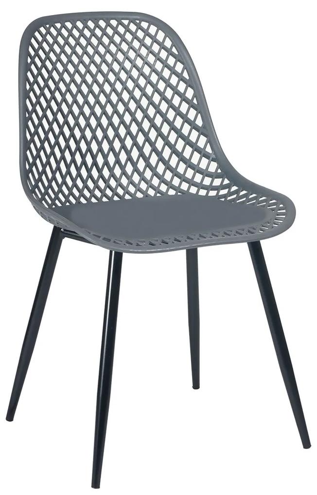 900-232 Καρέκλα Lida Γκρι 47 x 54 x 84 Γκρι Μέταλλο, Πολυπροπυλένιο (PP), 1 Τεμάχιο