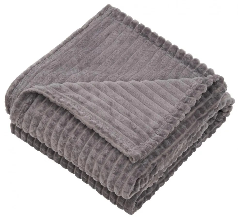Heinner HR-BLK200-FLN Κουβέρτα Fleece Διπλή 200x220εκ. Γκρι