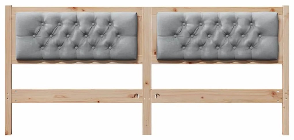 vidaXL Κεφαλάρι Άλλο Καφέ και ανοιχτό γκρι 180 cm Μασίφ ξύλο πεύκου