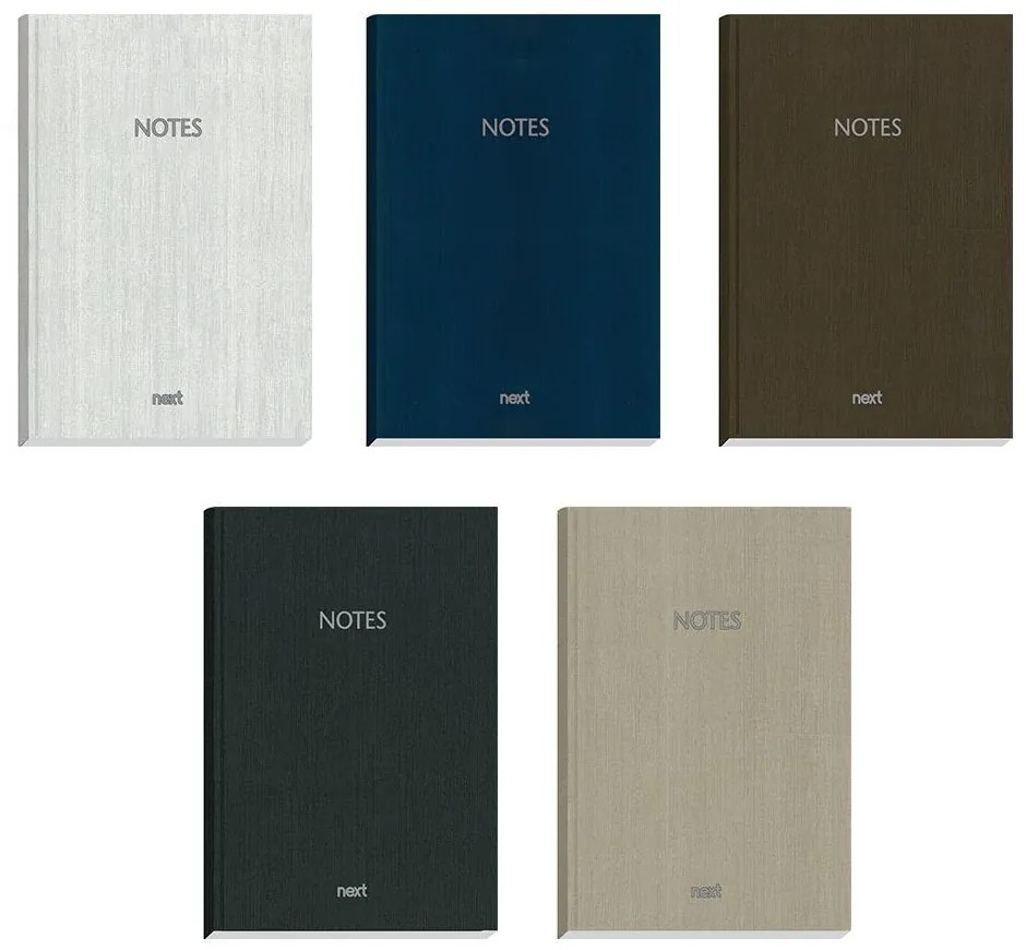 Next fabric τετρ. δετό λευκό 21x29εκ. 4θεμ. 256σελ. 4 τμχ.